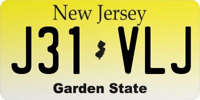 NJ license plate J31VLJ
