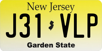 NJ license plate J31VLP