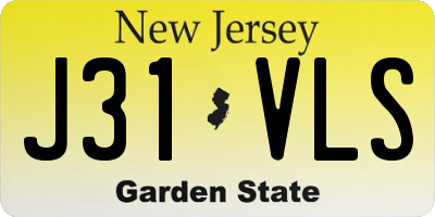 NJ license plate J31VLS