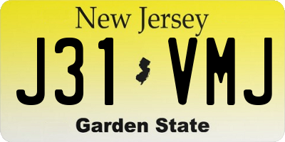 NJ license plate J31VMJ