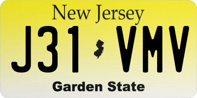 NJ license plate J31VMV