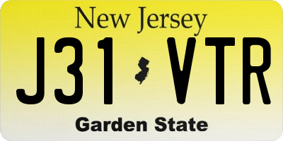 NJ license plate J31VTR