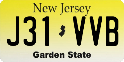 NJ license plate J31VVB