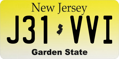 NJ license plate J31VVI