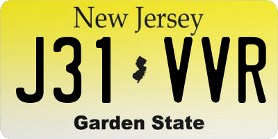 NJ license plate J31VVR