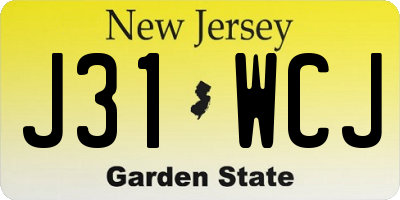 NJ license plate J31WCJ