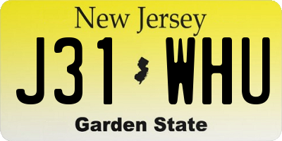 NJ license plate J31WHU