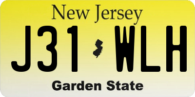 NJ license plate J31WLH