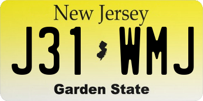 NJ license plate J31WMJ