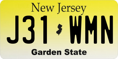 NJ license plate J31WMN