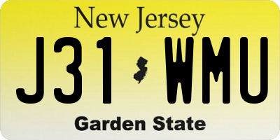 NJ license plate J31WMU