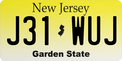 NJ license plate J31WUJ
