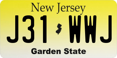NJ license plate J31WWJ