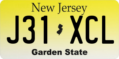 NJ license plate J31XCL