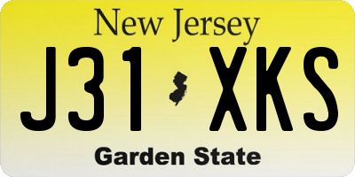 NJ license plate J31XKS