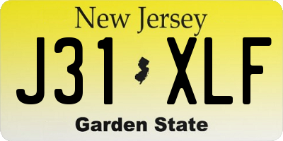 NJ license plate J31XLF
