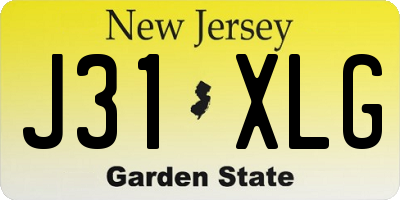 NJ license plate J31XLG