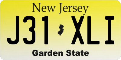 NJ license plate J31XLI