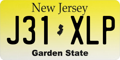 NJ license plate J31XLP