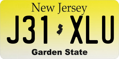 NJ license plate J31XLU