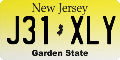 NJ license plate J31XLY