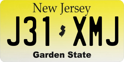 NJ license plate J31XMJ