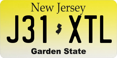NJ license plate J31XTL
