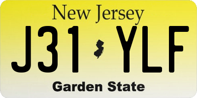 NJ license plate J31YLF