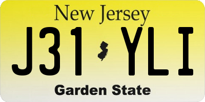 NJ license plate J31YLI