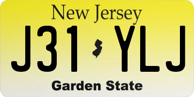 NJ license plate J31YLJ
