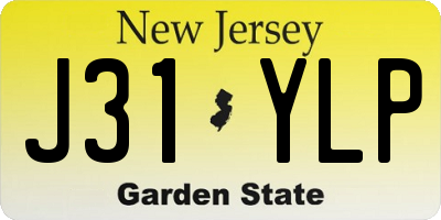 NJ license plate J31YLP