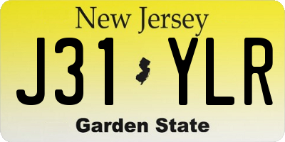 NJ license plate J31YLR