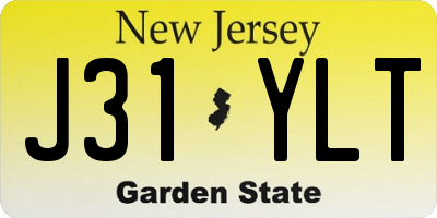 NJ license plate J31YLT