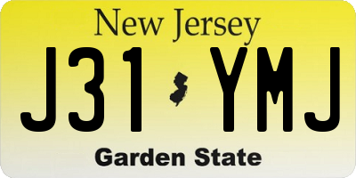 NJ license plate J31YMJ