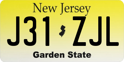 NJ license plate J31ZJL