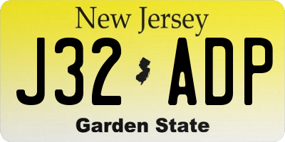 NJ license plate J32ADP