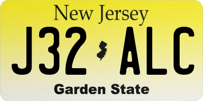 NJ license plate J32ALC