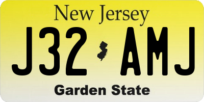 NJ license plate J32AMJ