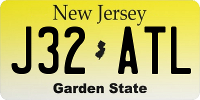 NJ license plate J32ATL