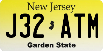 NJ license plate J32ATM