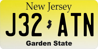 NJ license plate J32ATN