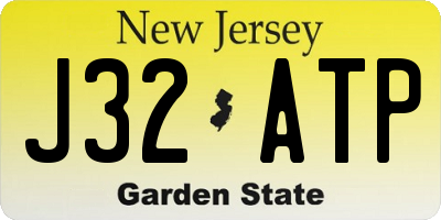 NJ license plate J32ATP