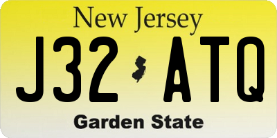 NJ license plate J32ATQ