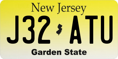 NJ license plate J32ATU