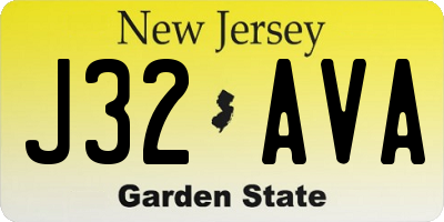 NJ license plate J32AVA