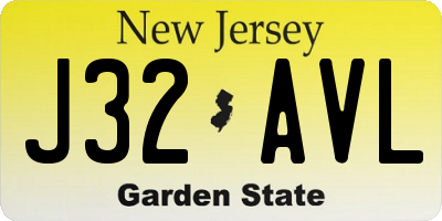 NJ license plate J32AVL
