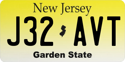 NJ license plate J32AVT