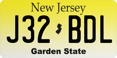 NJ license plate J32BDL
