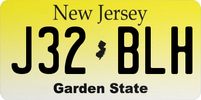 NJ license plate J32BLH