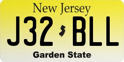 NJ license plate J32BLL